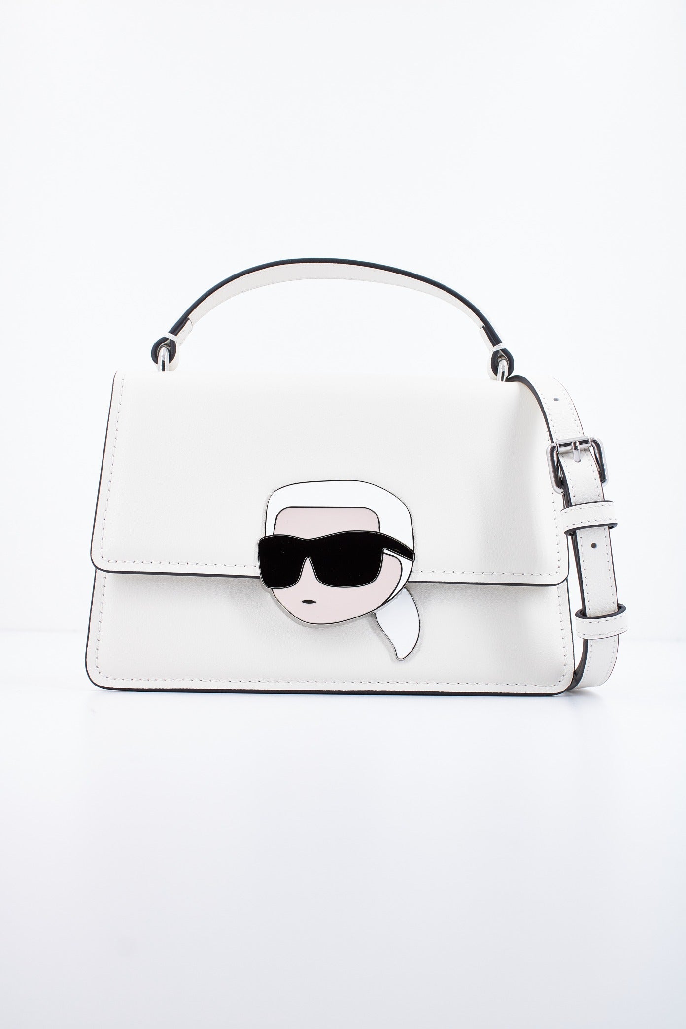 KARL LAGERFELD K/IKONIK . LEATHER CB LO en color BLANCO (1)