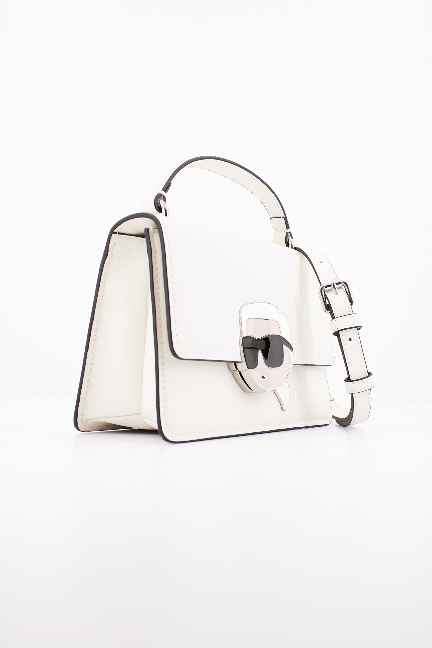 KARL LAGERFELD K/IKONIK . LEATHER CB LO en color BLANCO (3)