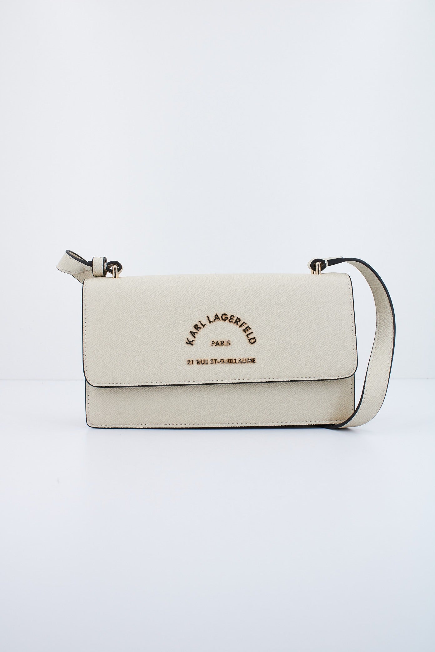 KARL LAGERFELD METAL FLAP SHB en color BEIS (2)