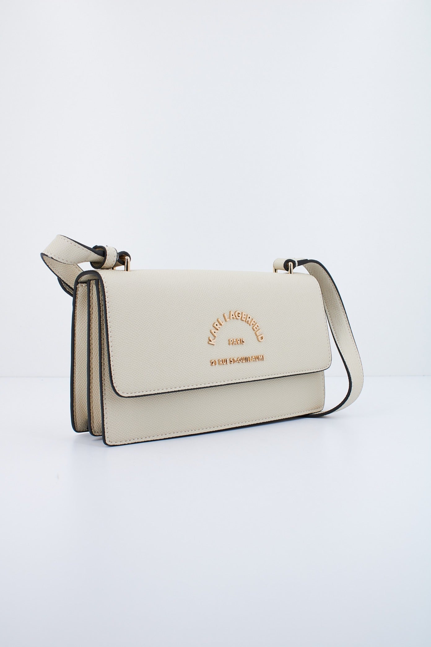 KARL LAGERFELD METAL FLAP SHB en color BEIS (1)