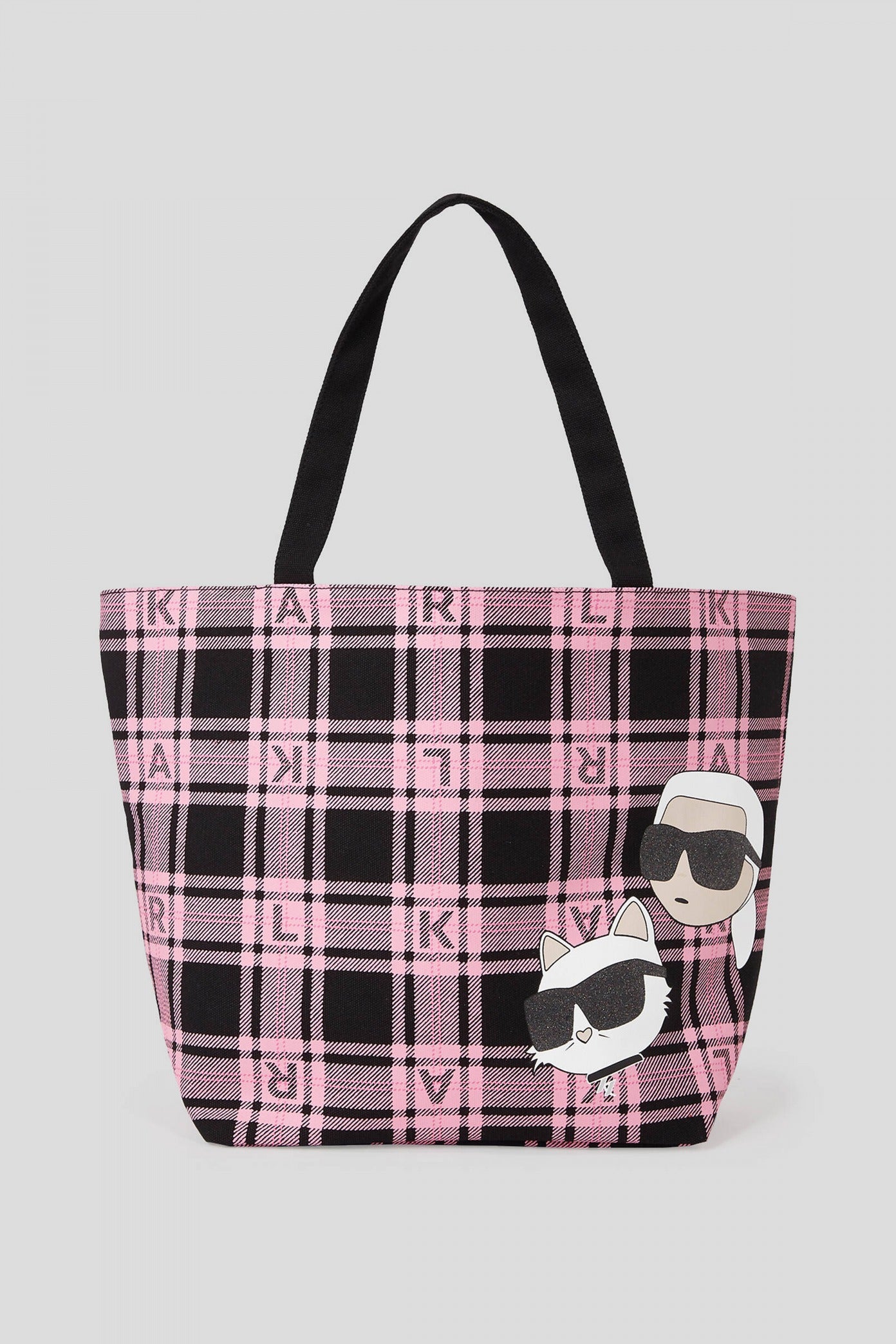 KARL LAGERFELD K/IKONIK . VARSITY TOTE en color ROSA (1)