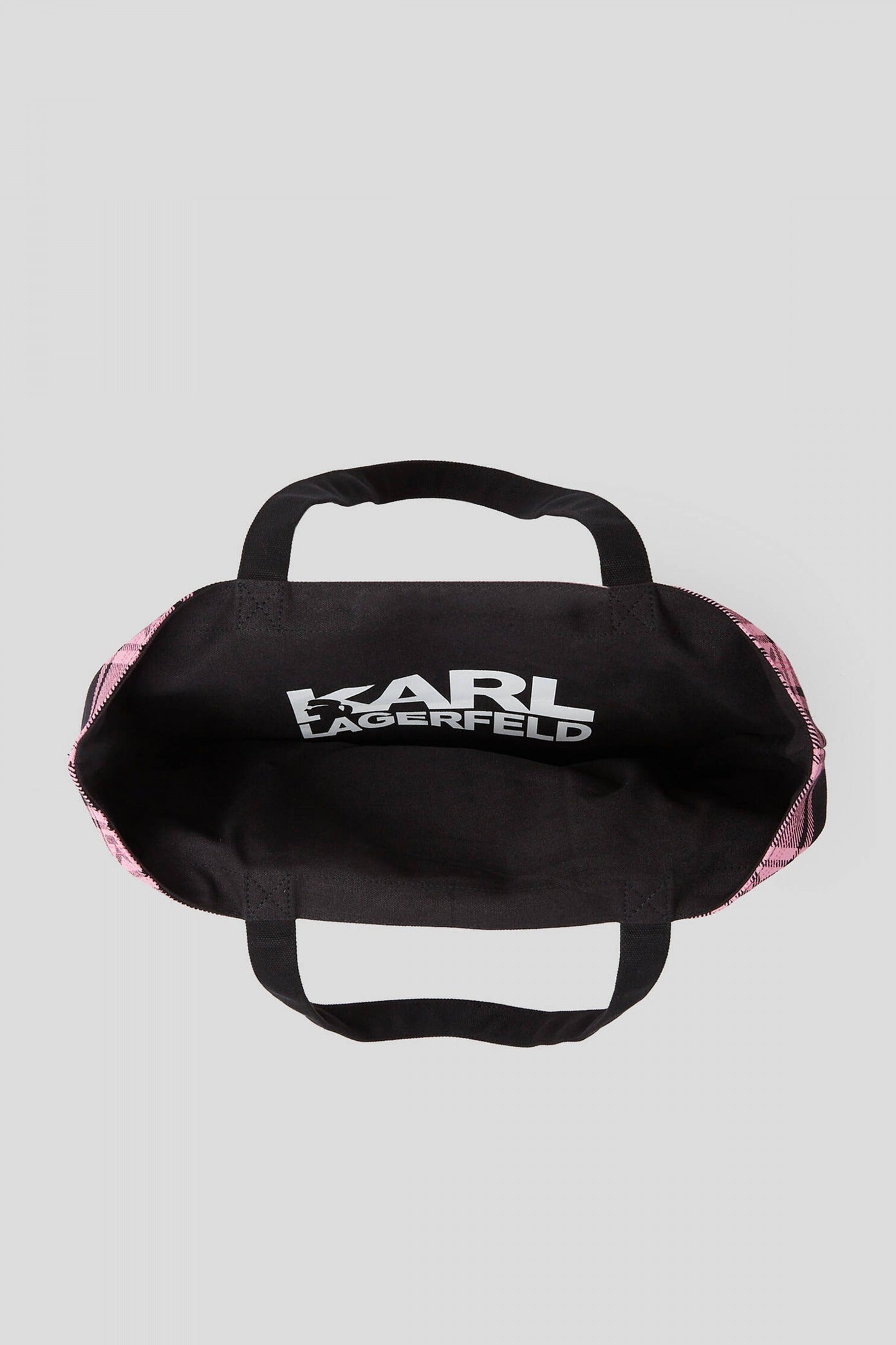 KARL LAGERFELD K/IKONIK . VARSITY TOTE en color ROSA (3)