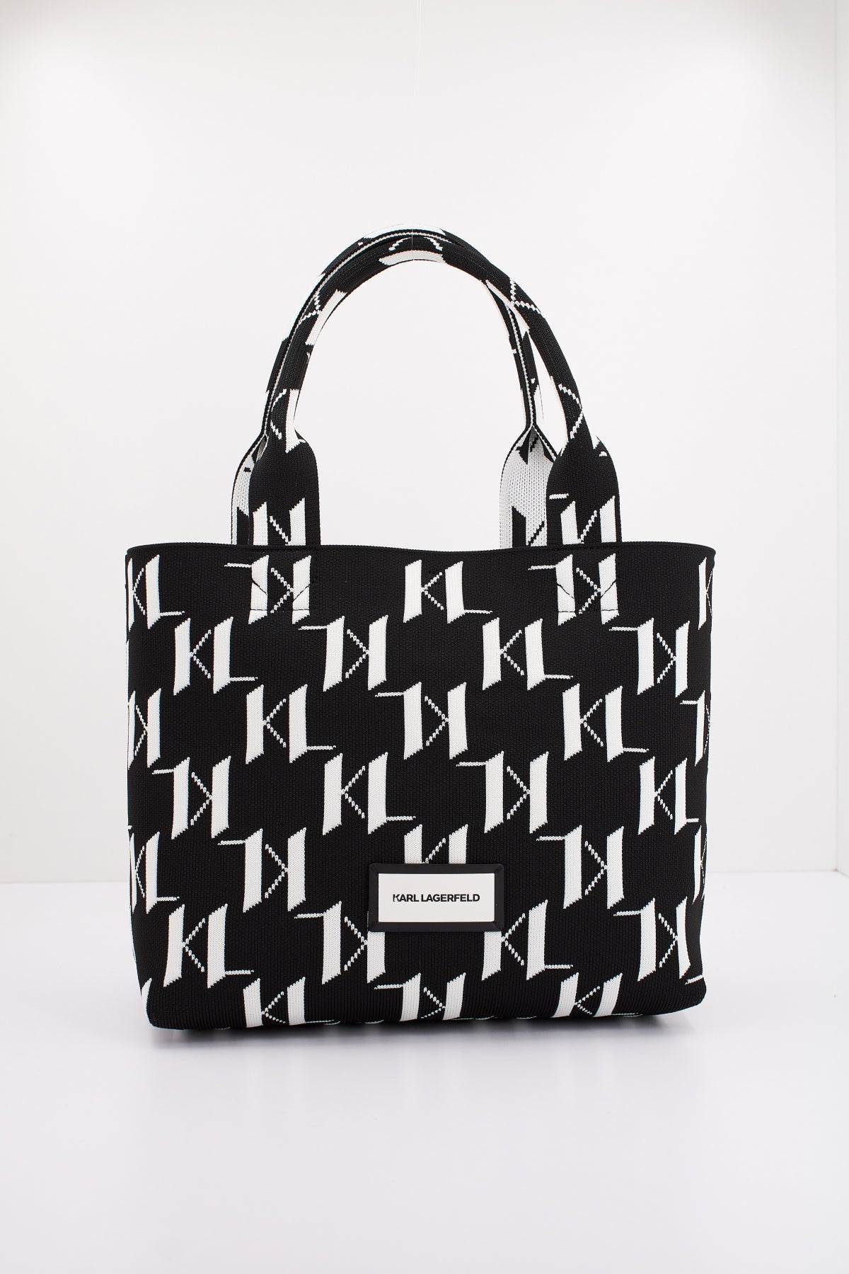 KARL LAGERFELD K/MONOGRAN KNIT MD TOTE en color NEGRO (2)