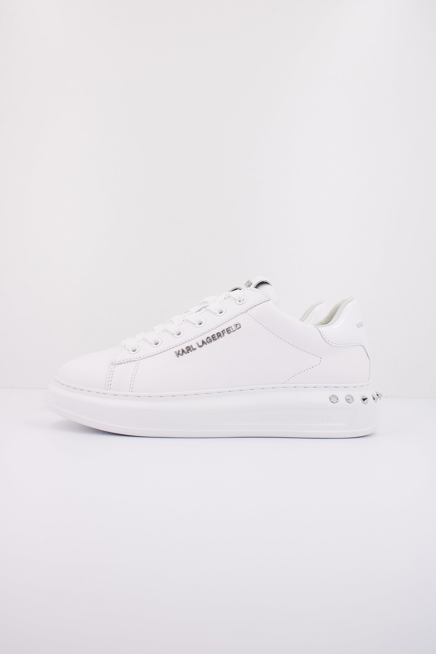 KARL LAGERFELD KAPRI MENS STUDEBAKKER LO en color BLANCO (2)