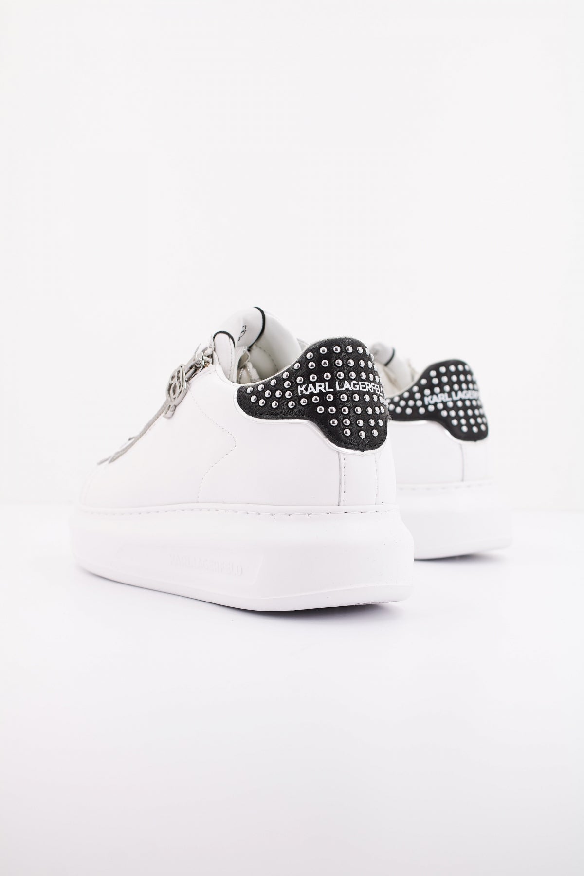 KARL LAGERFELD KAPRI STUD ZIP LO LACE en color BLANCO (4)