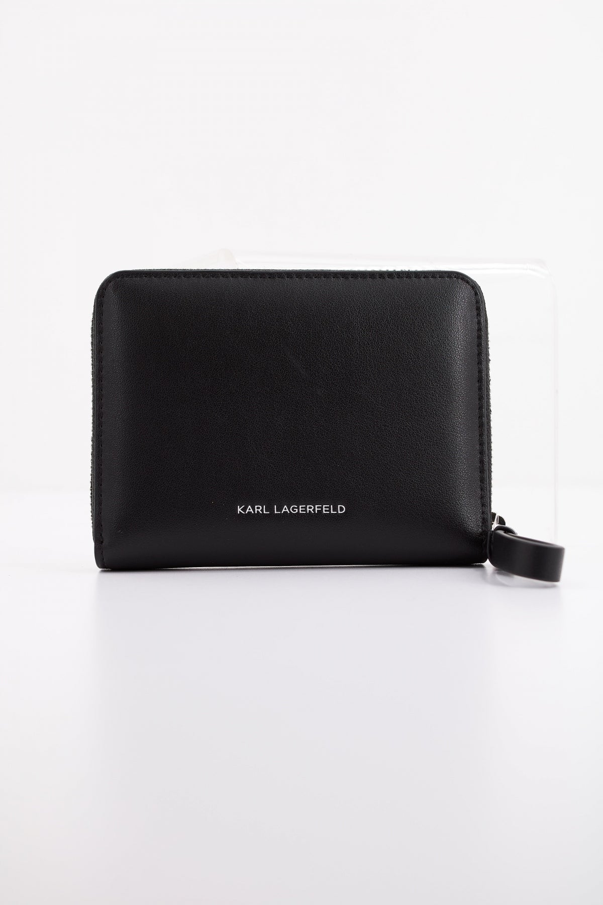 KARL LAGERFELD K/CIRCLE SM ZIP WLLT PERF en color NEGRO (3)