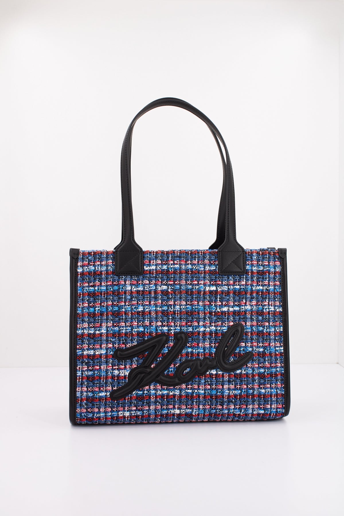 KARL LAGERFELD K/SKUARE SP MD TOTE BOUCLE en color AZUL (1)