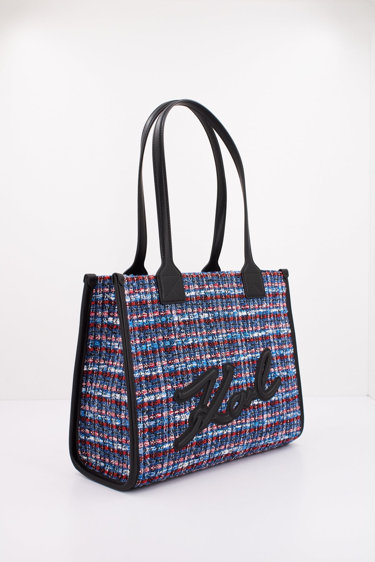 KARL LAGERFELD K/SKUARE SP MD TOTE BOUCLE en color AZUL (2)