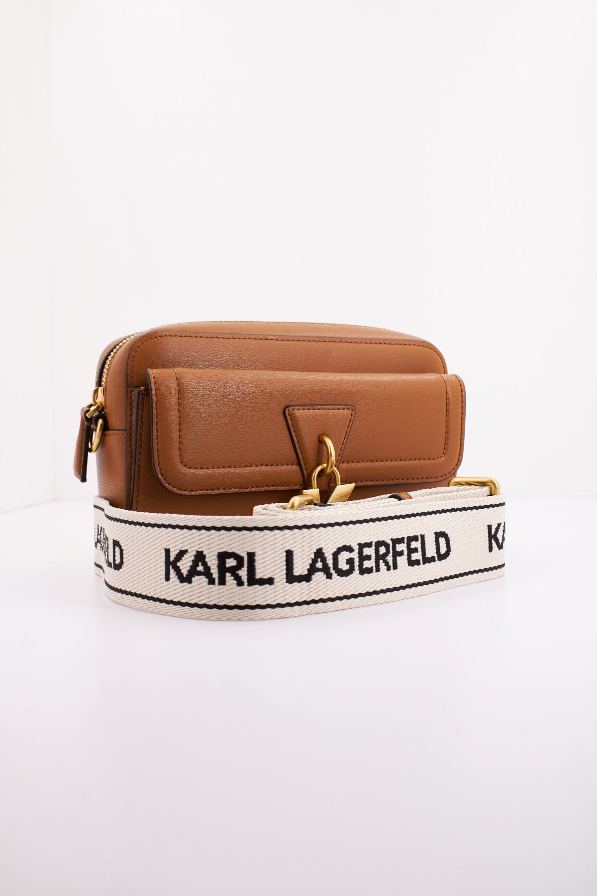 KARL LAGERFELD K/LOCK CAMERABAG en color MARRON (4)