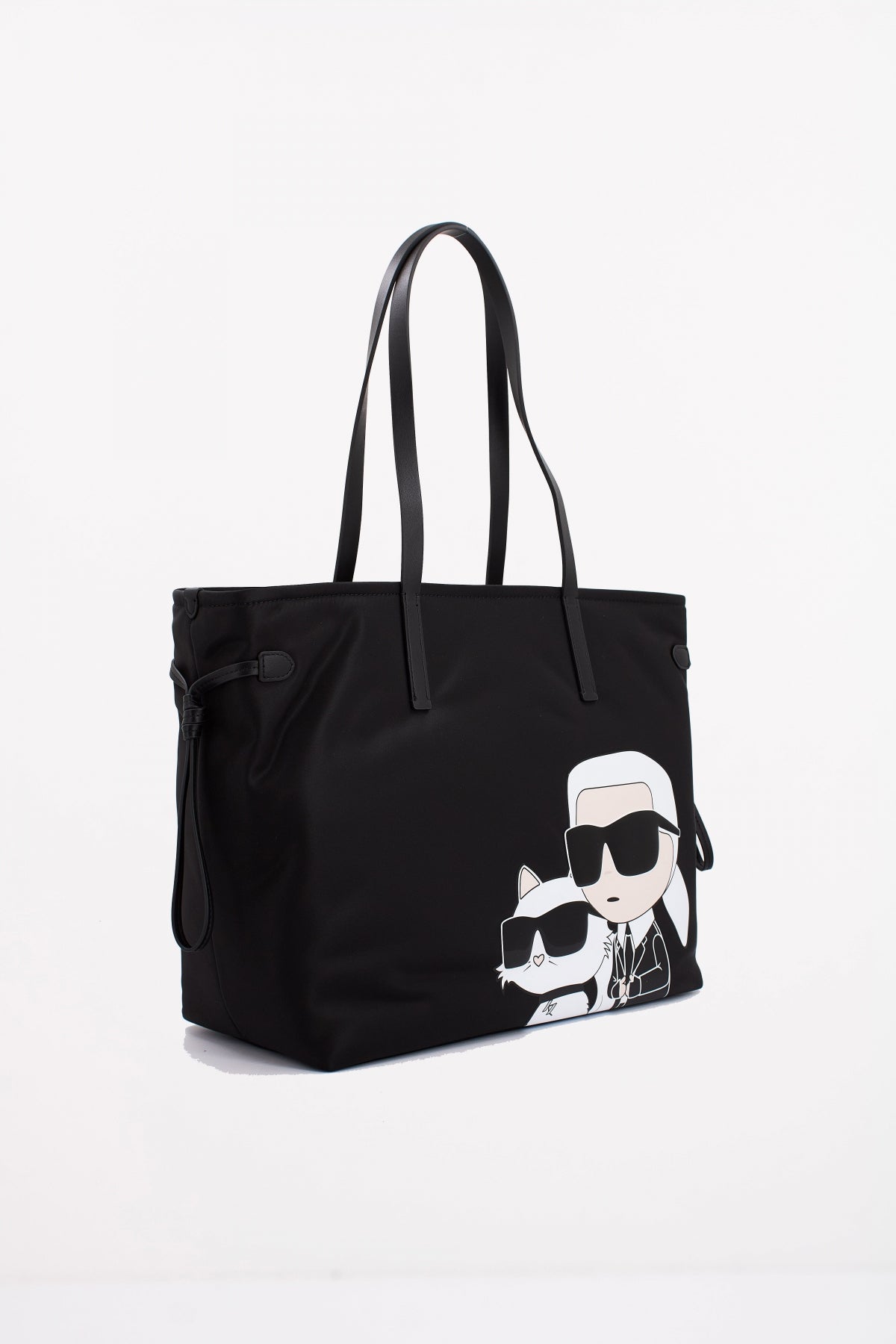 KARL LAGERFELD K/IKONIK . NYLON TOTE XL en color NEGRO (2)