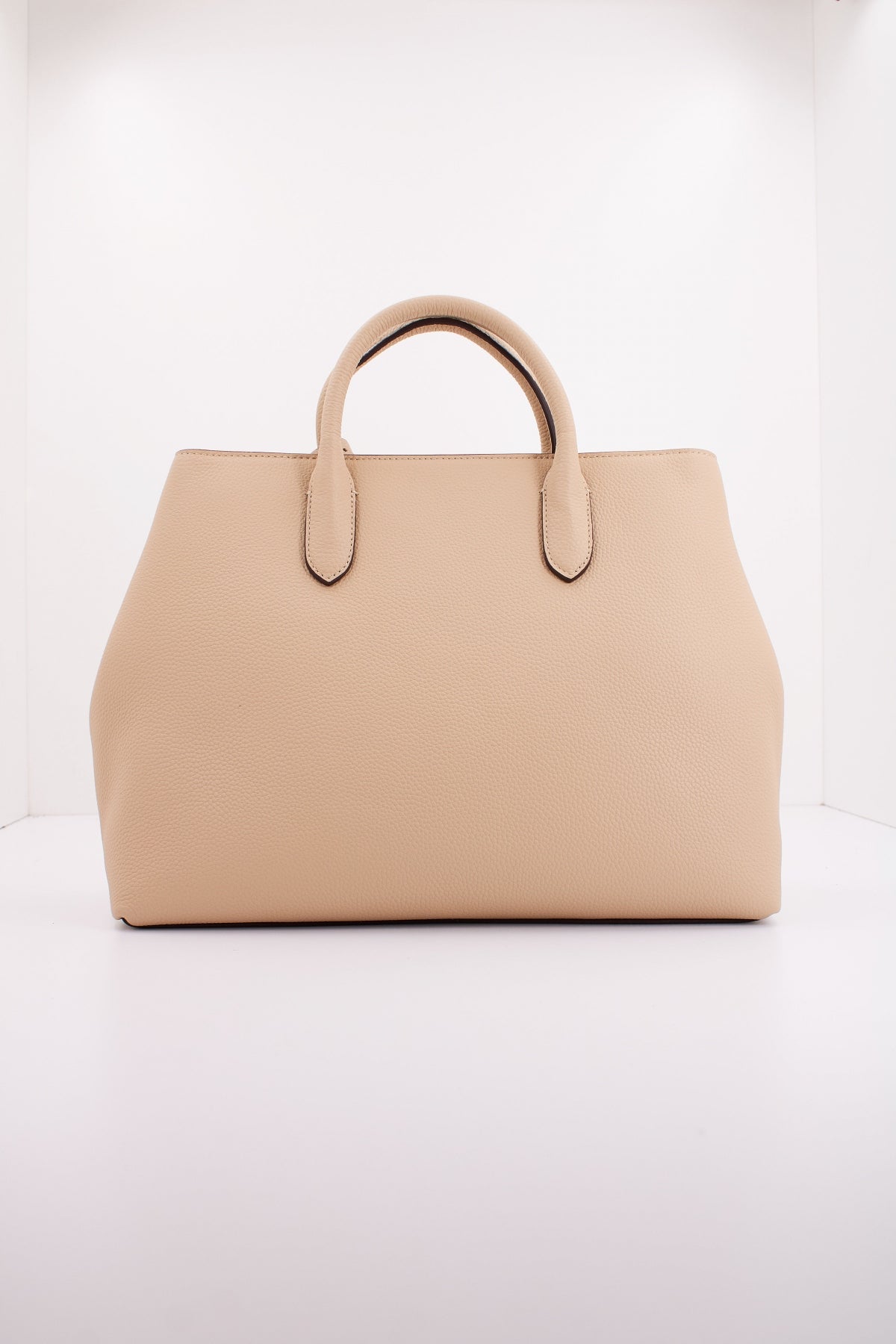 KARL LAGERFELD HOTEL KARL LEATHER SATCHEL en color BEIS (3)