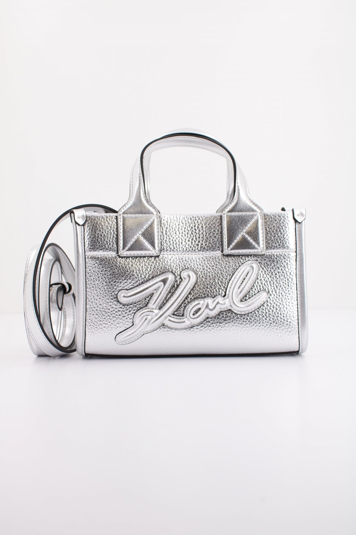 KARL LAGERFELD K/SKUARE SM TOTE GRAINY en color PLATA (1)