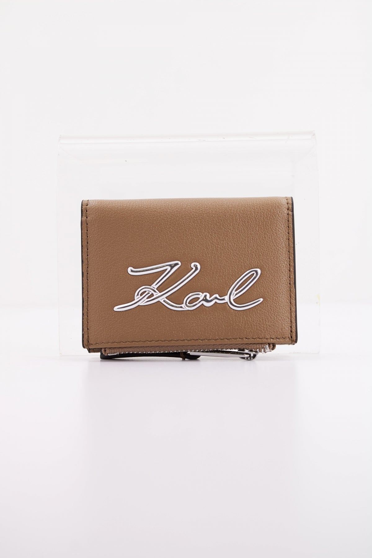 KARL LAGERFELD K/SIGNATURE . TRIFOLD ZI en color MARRON (1)