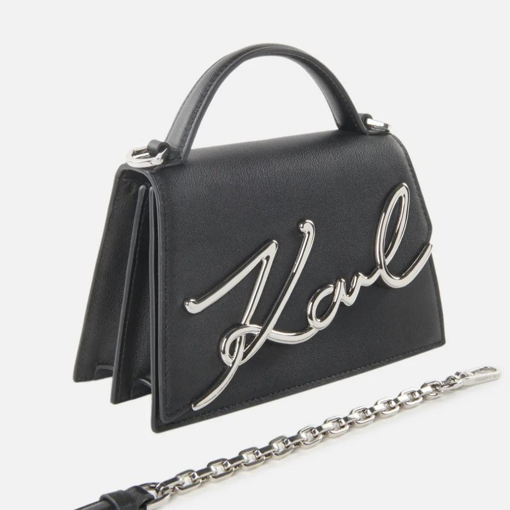 KARL LAGERFELD SIGNATURE . MD CROSSBODY en color NEGRO (5)