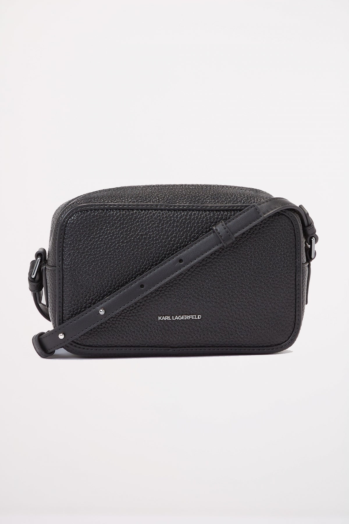 KARL LAGERFELD SKUARE CAMERA BAG GRAINY en color NEGRO (2)
