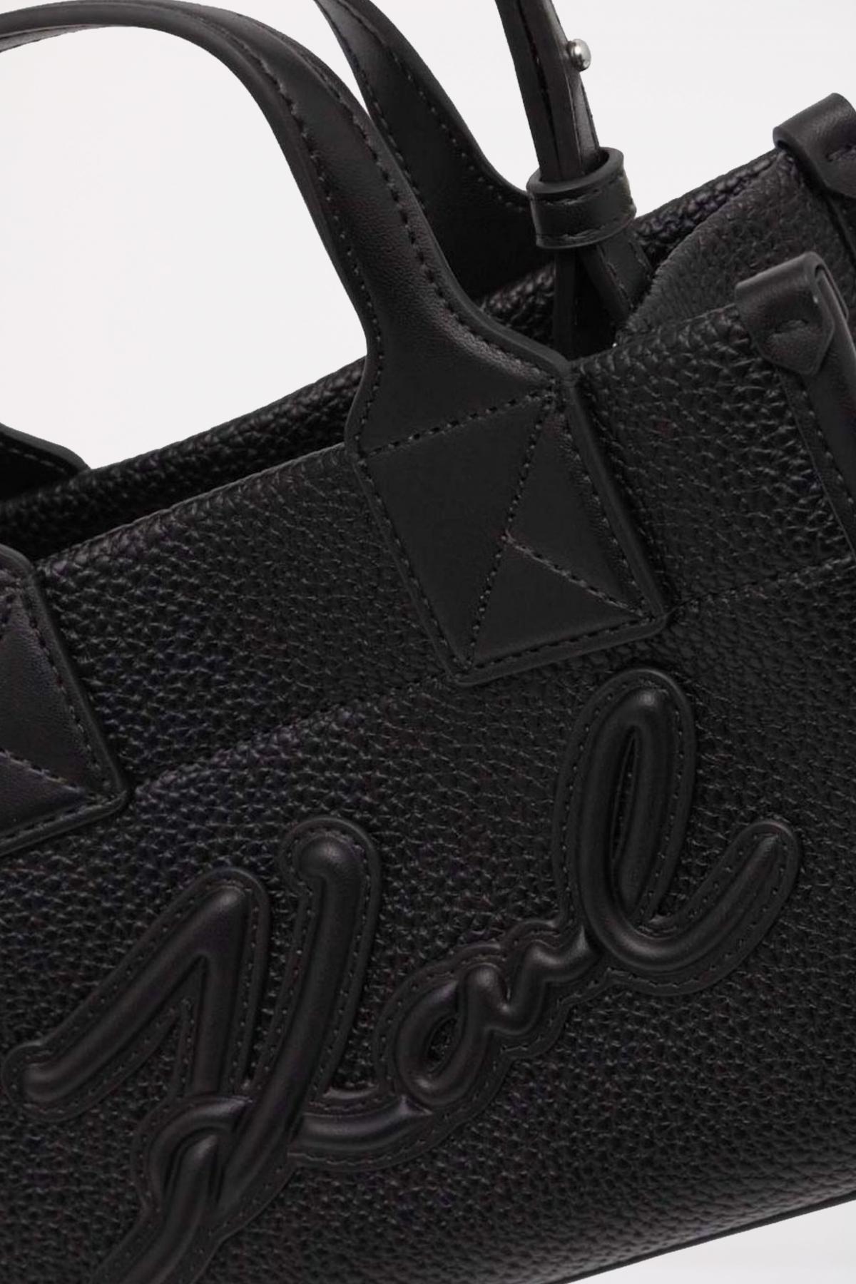 KARL LAGERFELD SKUARE SM TOTE GRAINY en color NEGRO (4)