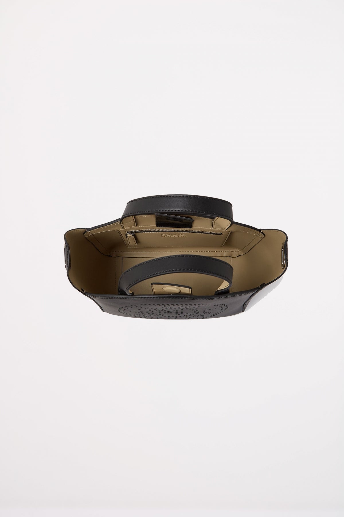 KARL LAGERFELD K CIRCLE SM TOTE PERFORATE en color NEGRO (3)