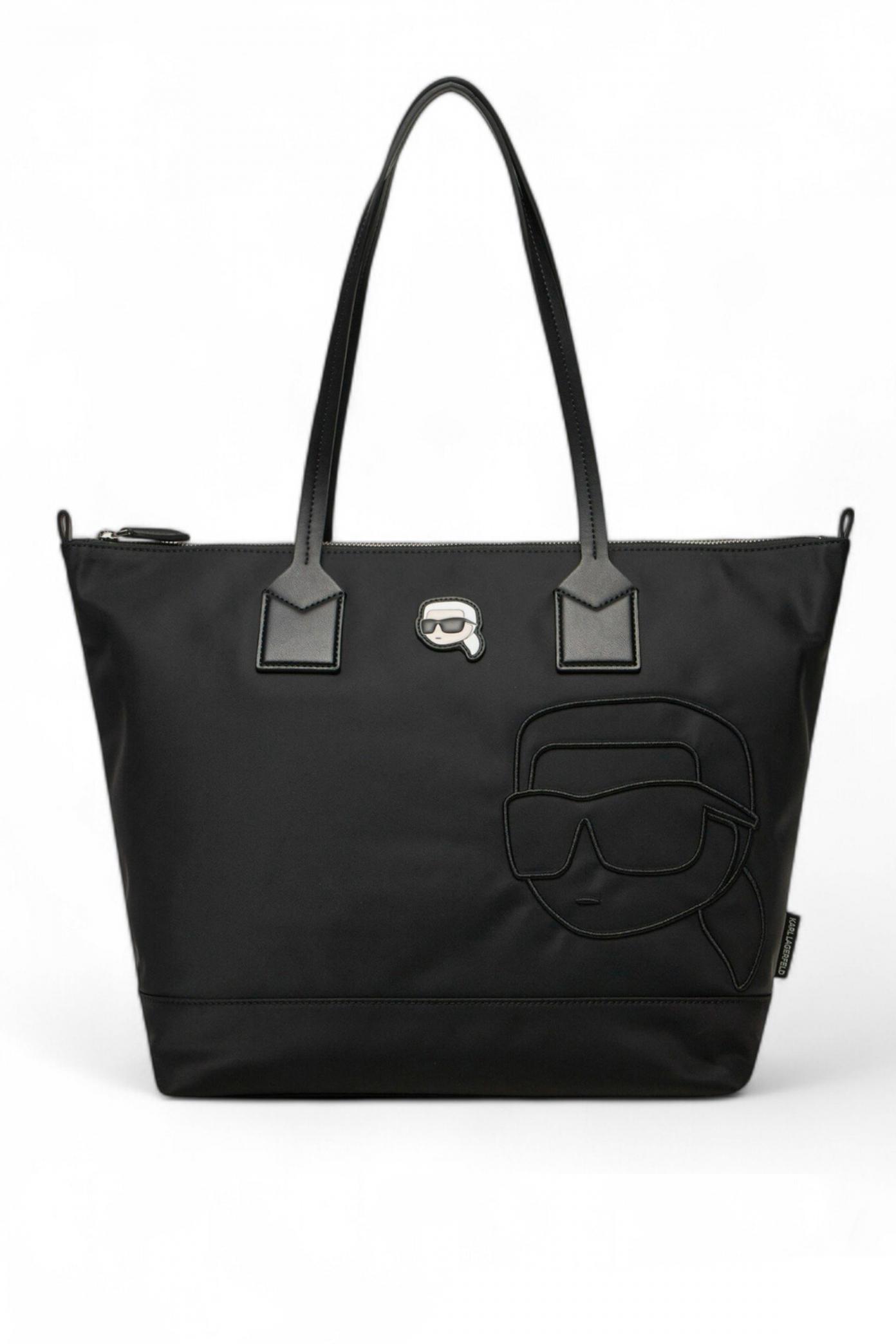 KARL LAGERFELD IKON NYLON NFT LG TOTE en color NEGRO (1)
