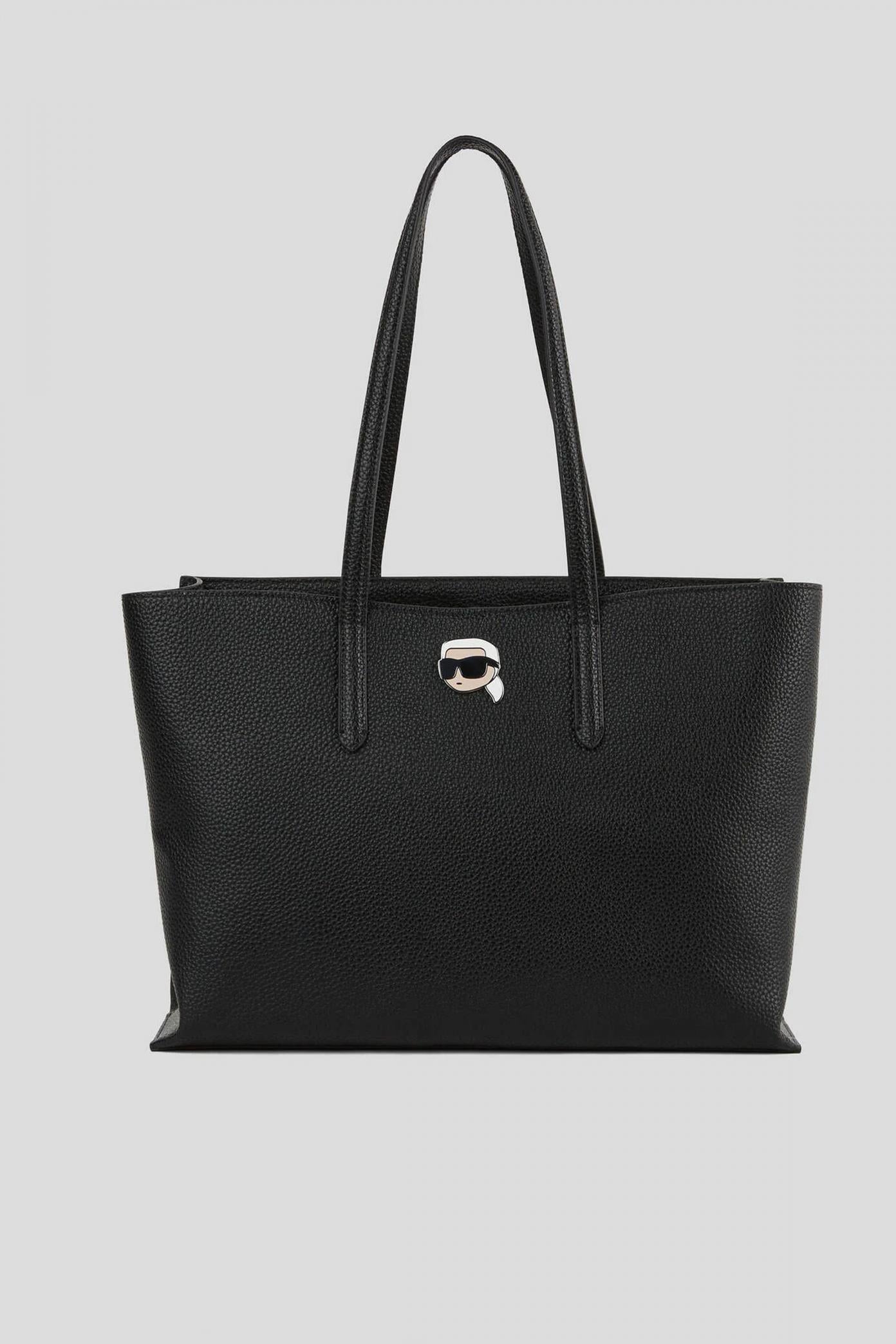 KARL LAGERFELD IKON PEBBLE LG TOTE en color NEGRO (1)
