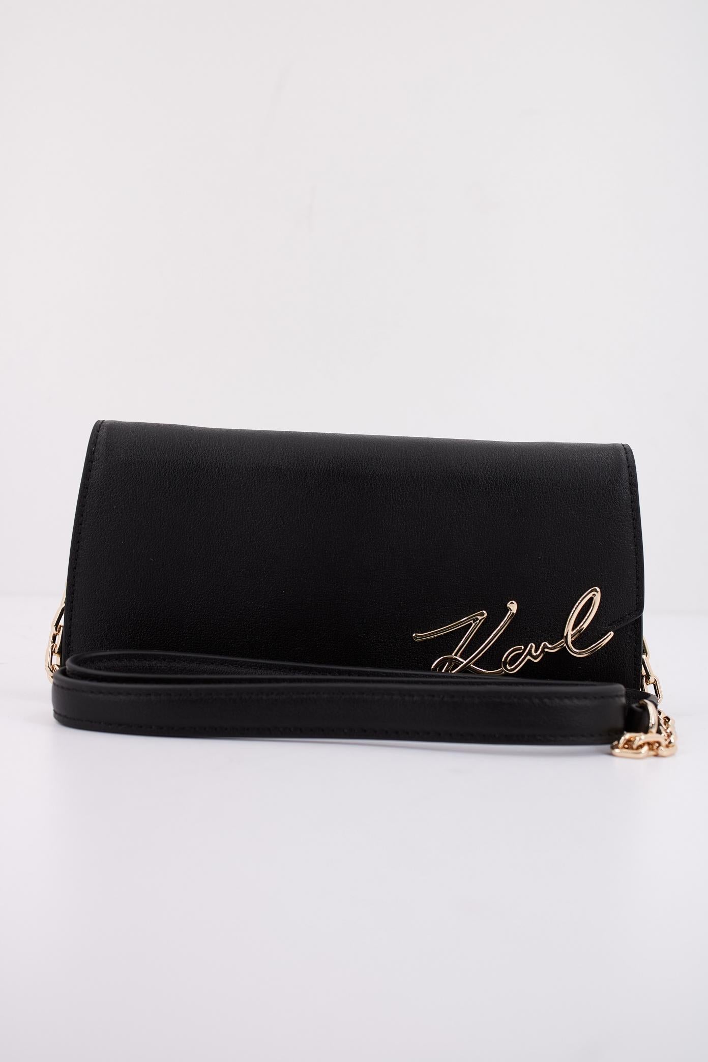KARL LAGERFELD SIGNATURE CB WALLET GP en color NEGRO (1)