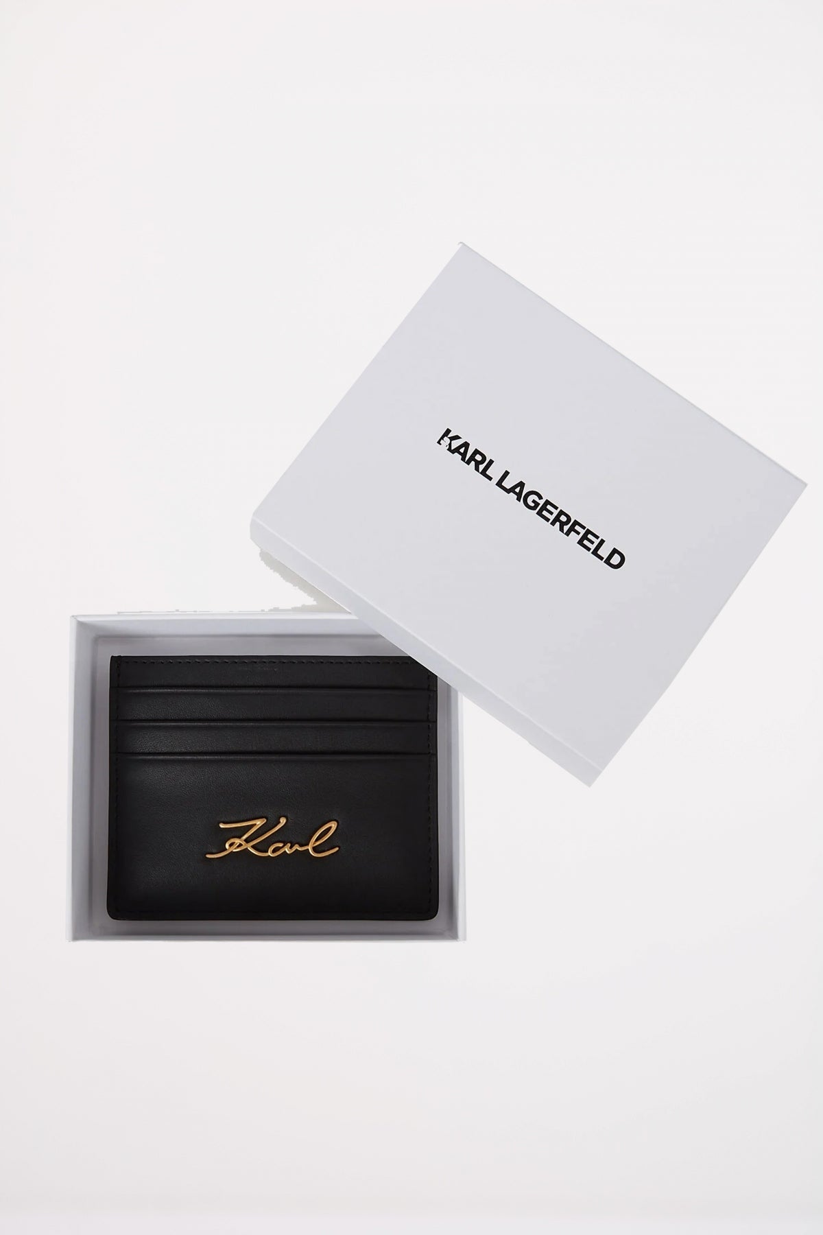 KARL LAGERFELD SIGNATURE CARDHOLDER en color NEGRO (4)