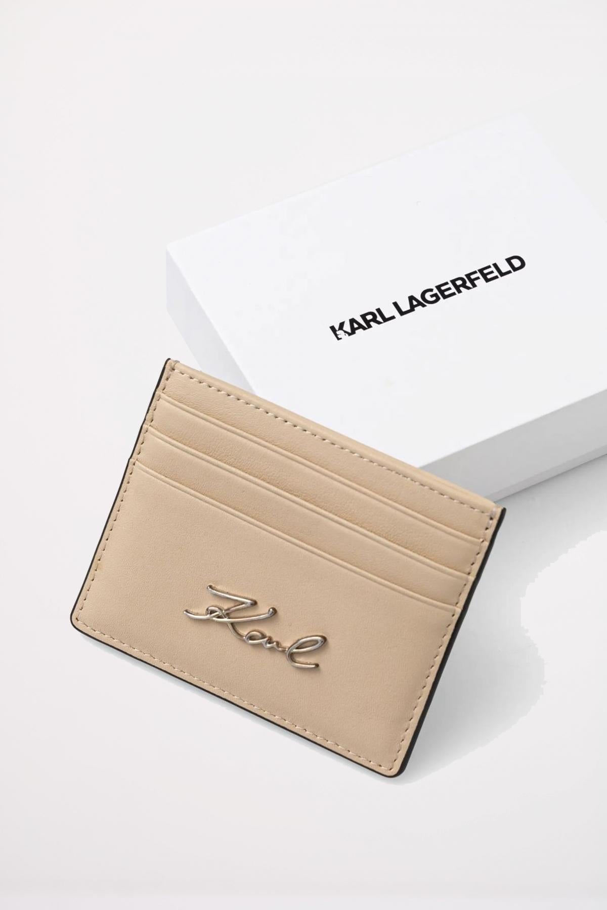 KARL LAGERFELD SIGNATURE CARDHOLDER en color BEIS (3)