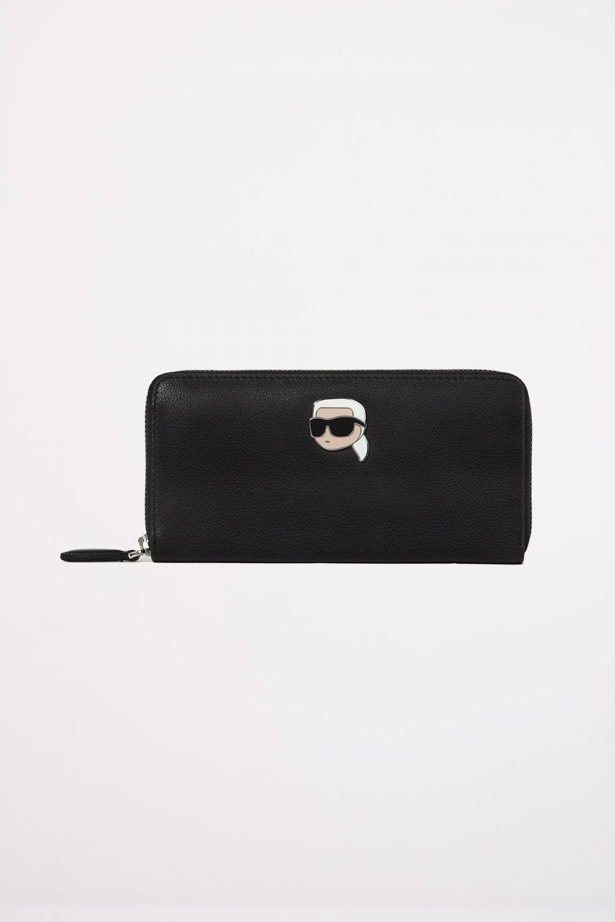KARL LAGERFELD IKON PEBBLE CONTINENTAL WALLET en color NEGRO (1)