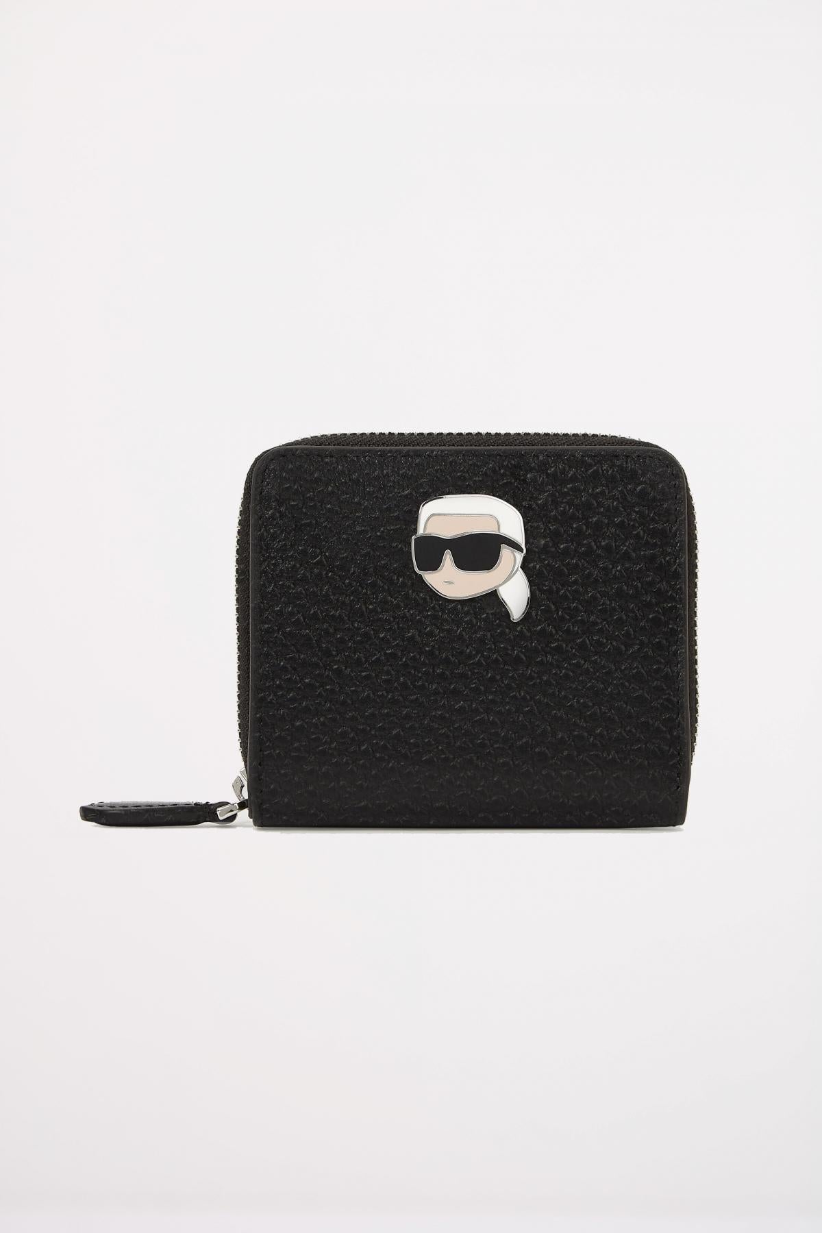 KARL LAGERFELD IKON PEBBLE MD BIFOLD WLLT en color NEGRO (1)