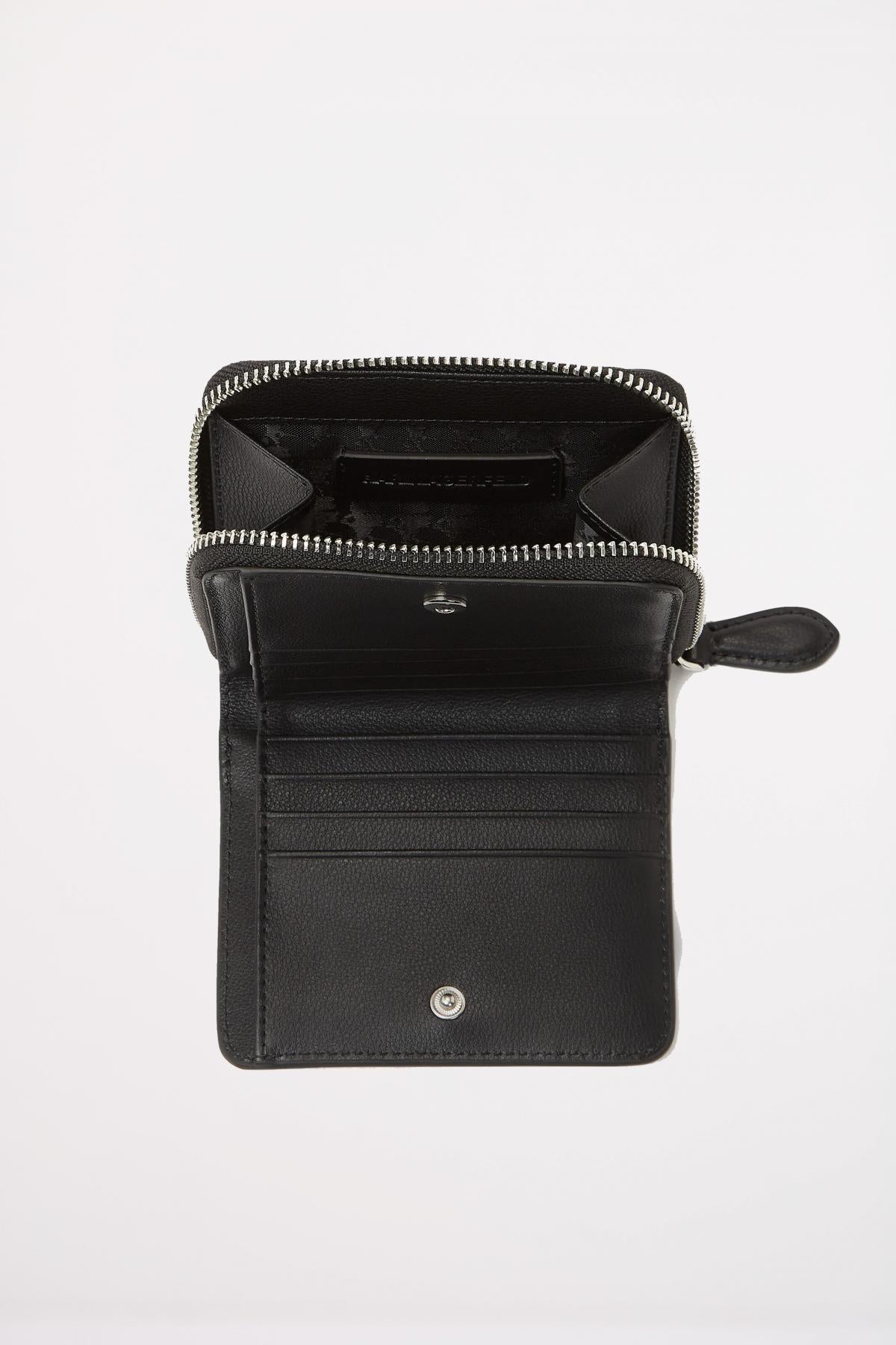 KARL LAGERFELD IKON PEBBLE MD BIFOLD WLLT en color NEGRO (3)