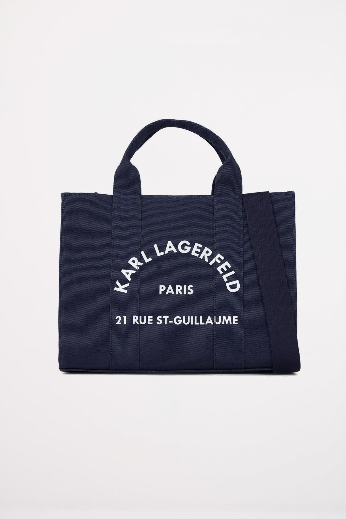 KARL LAGERFELD RSG SQUARE MEDIUM TOTE en color AZUL (1)