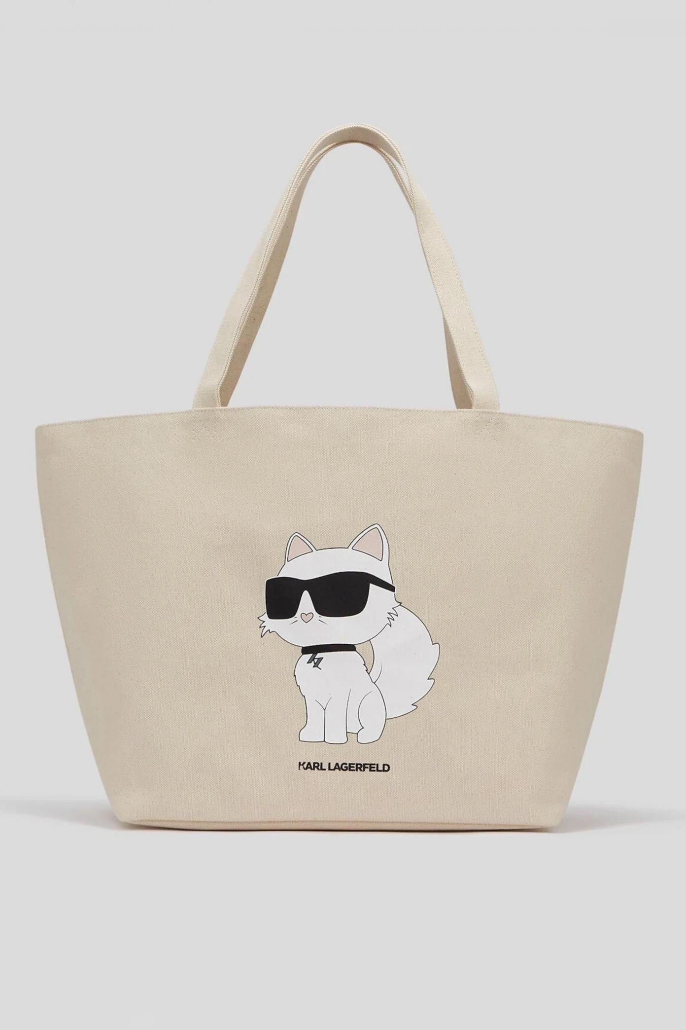 KARL LAGERFELD IKON CHOUPETTE FB SHOPPER en color BEIS (1)