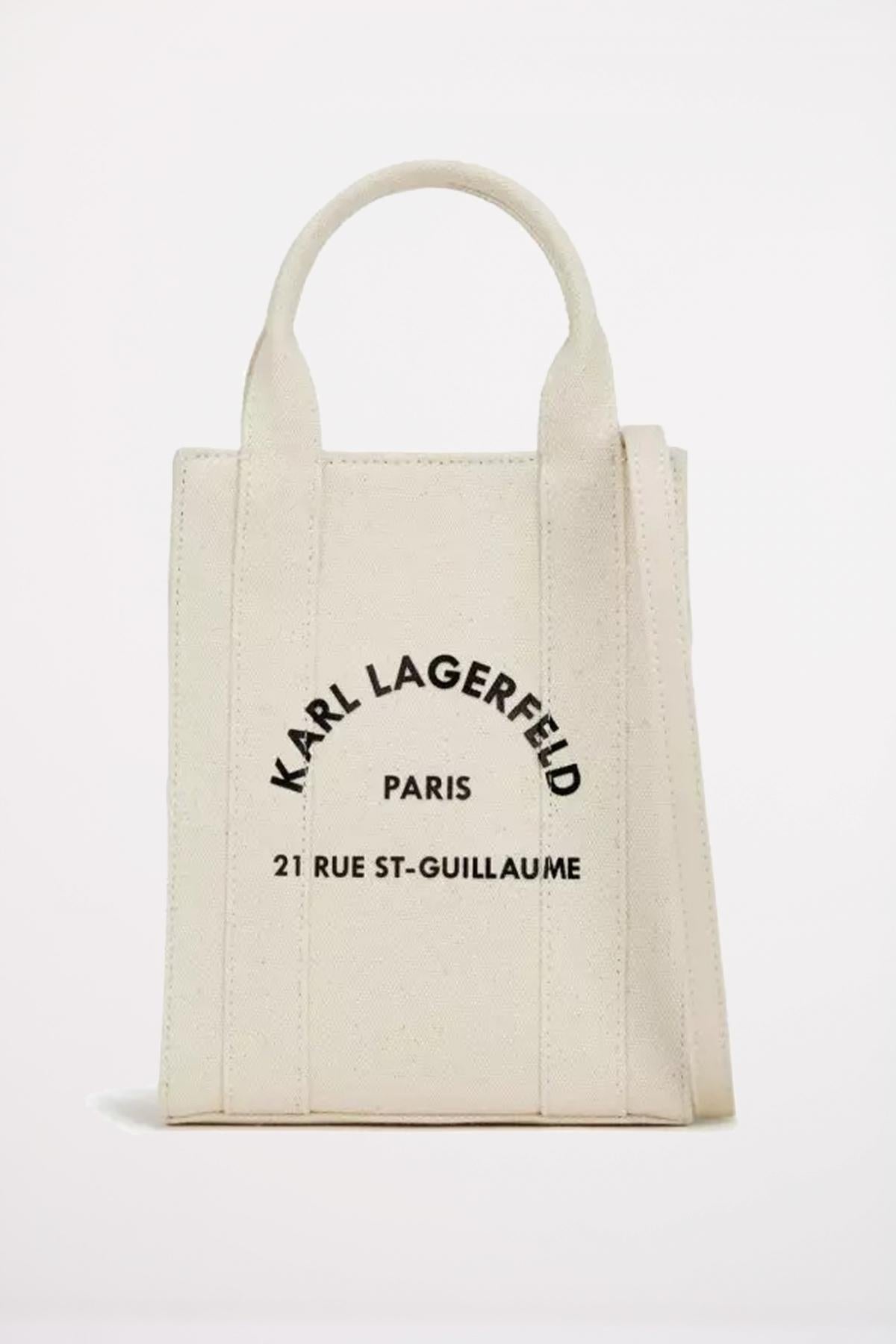 KARL LAGERFELD RSG SQUEARE SMALL TOTE en color BEIS (1)