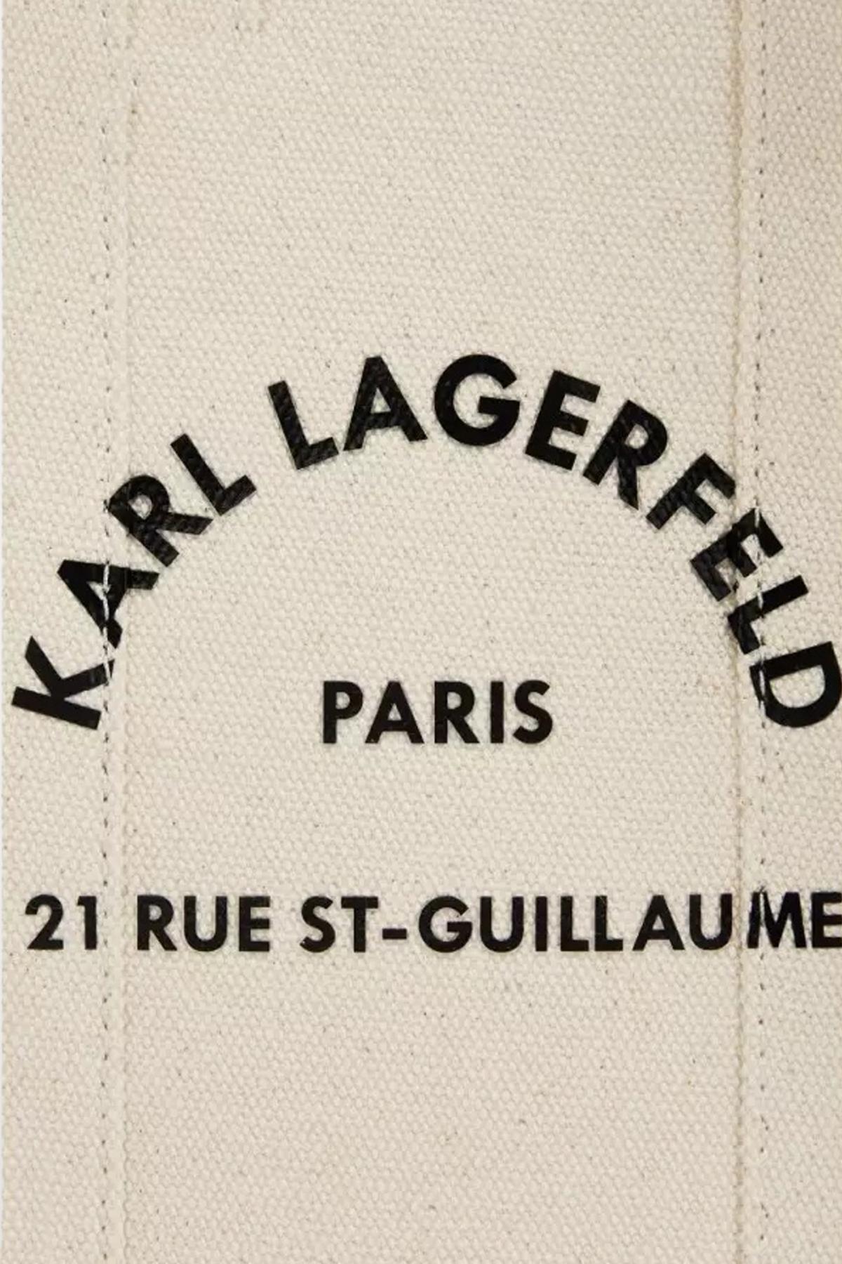 KARL LAGERFELD RSG SQUEARE SMALL TOTE en color BEIS (3)