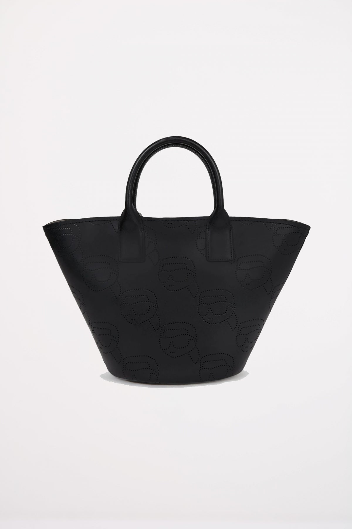 KARL LAGERFELD IKON LEATHER PERF TULIP TO en color NEGRO (2)