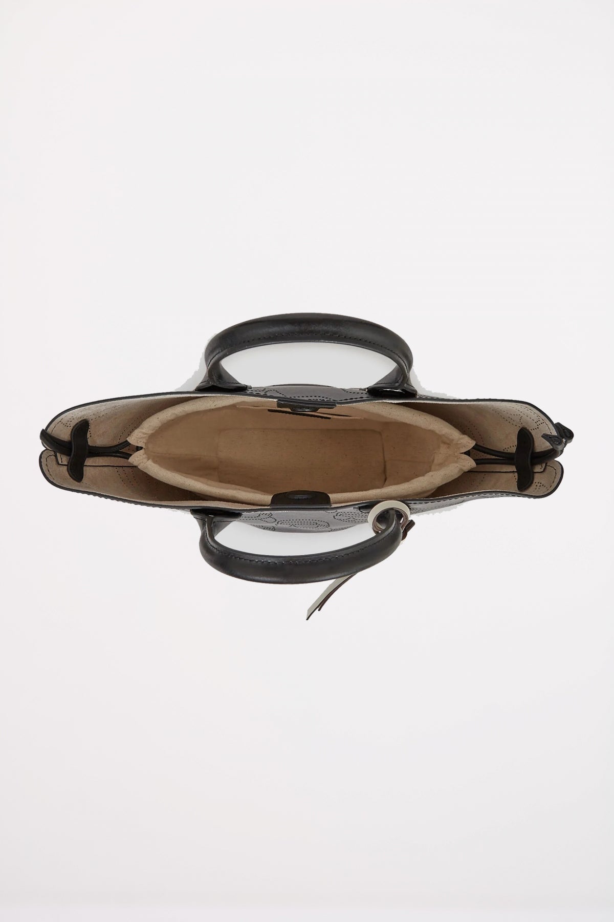 KARL LAGERFELD IKON LEATHER PERF TULIP TO en color NEGRO (3)