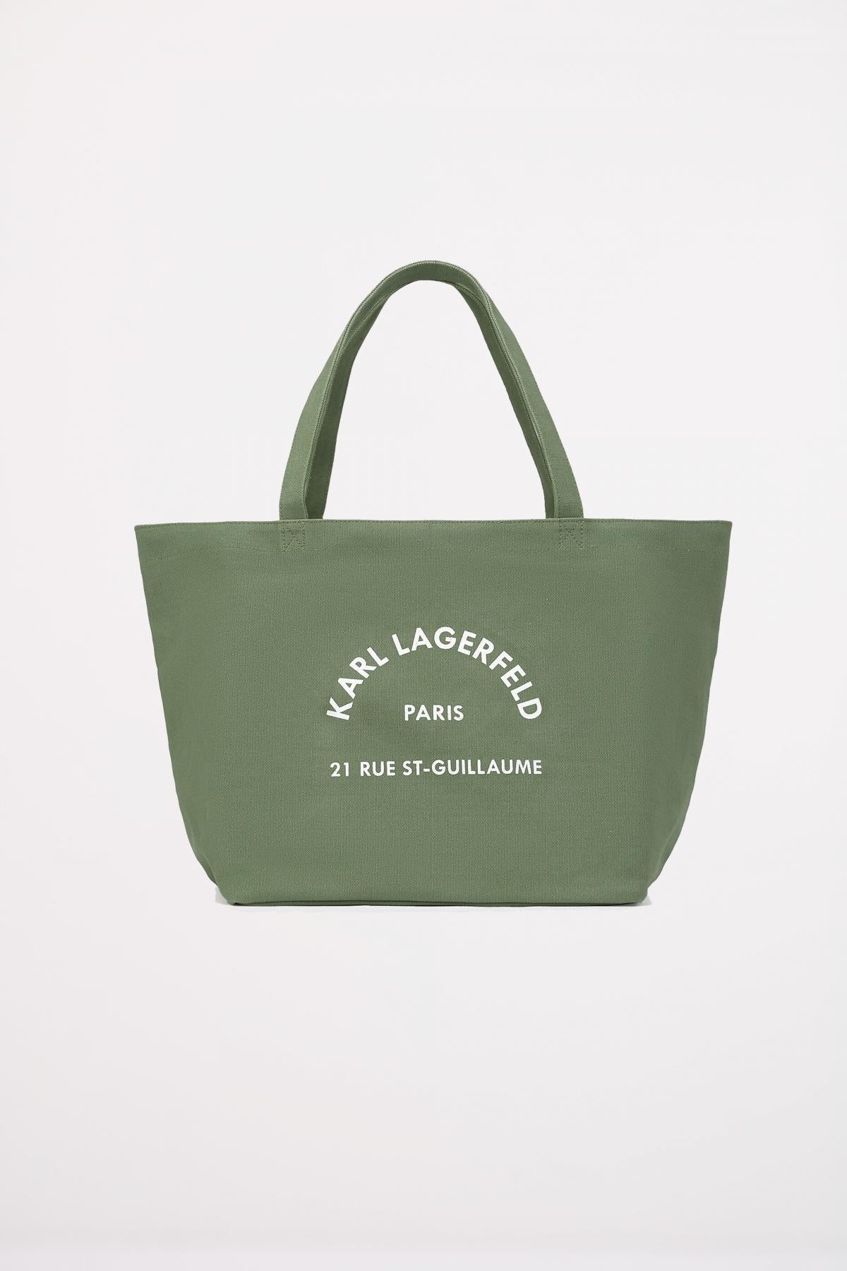 KARL LAGERFELD RSG CANVAS SHOPPER en color VERDE (1)