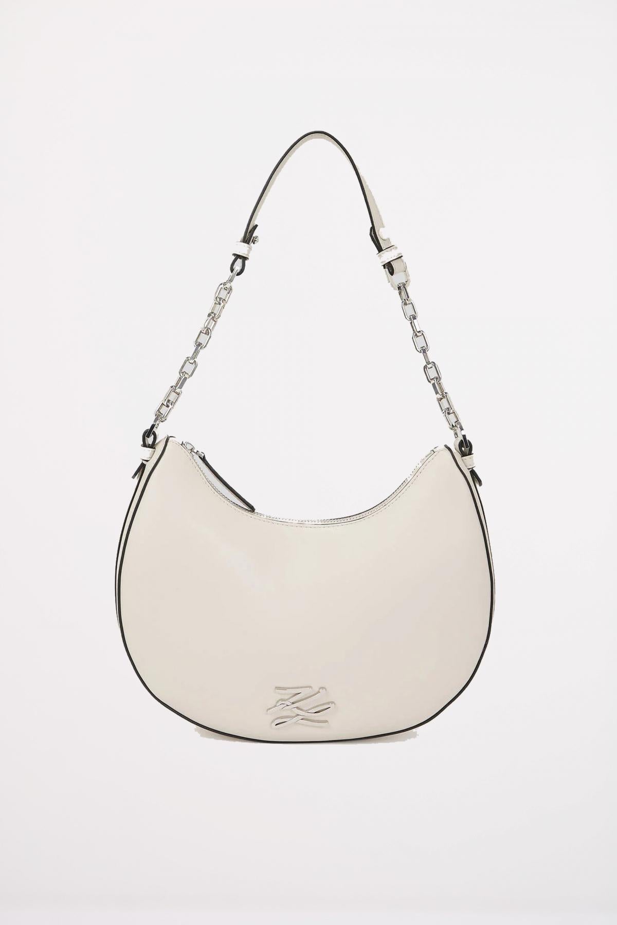 KARL LAGERFELD AUTOGRAPH MOON SHOULDER BA en color BEIS (1)