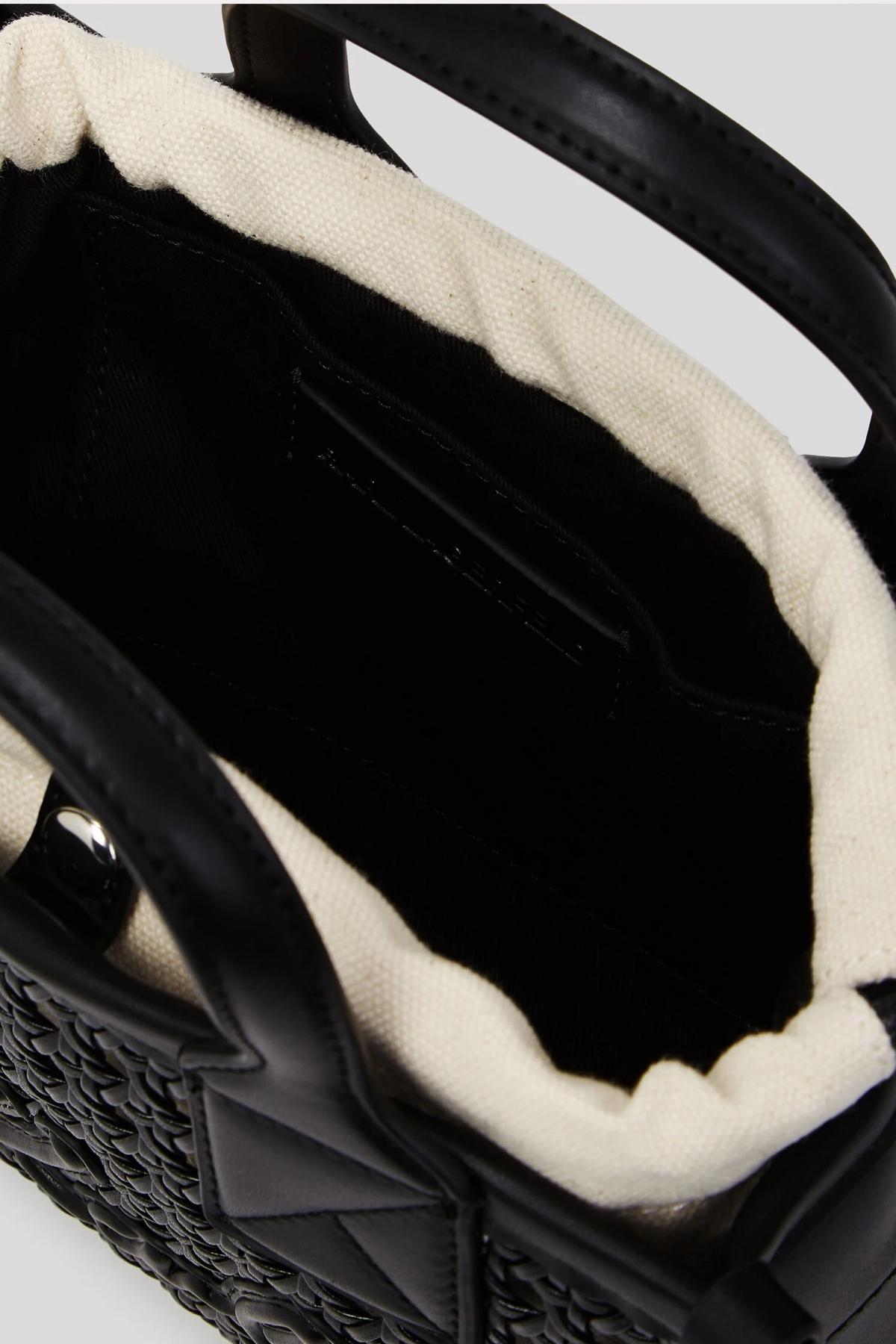 KARL LAGERFELD SKUARE SM TOTE WOVEN en color NEGRO (3)