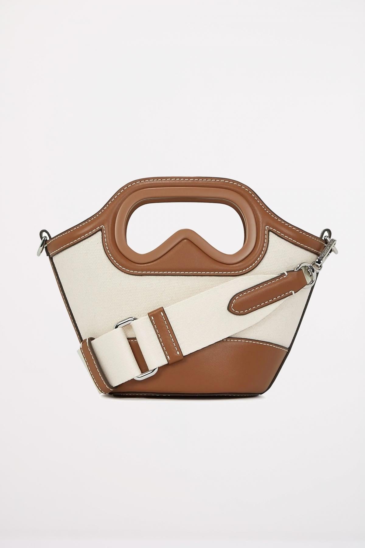 KARL LAGERFELD K AVIATOR TULIP MINI TOTE en color MARRON CLARO (2)