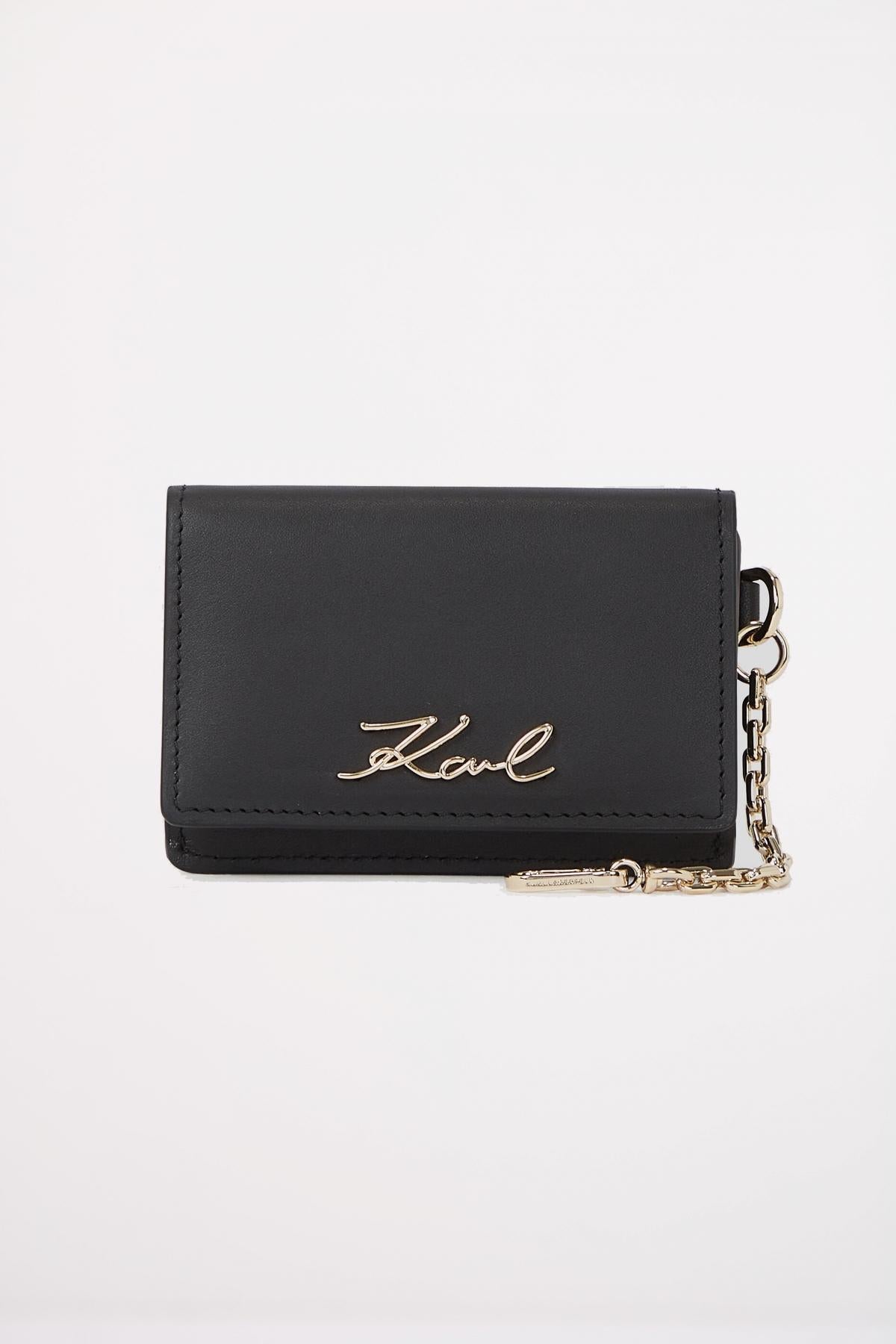 KARL LAGERFELD K SIGNATURE CHAIN CARD HOL en color NEGRO (1)