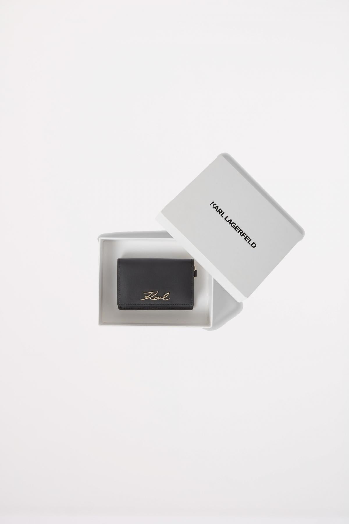 KARL LAGERFELD K SIGNATURE CHAIN CARD HOL en color NEGRO (4)