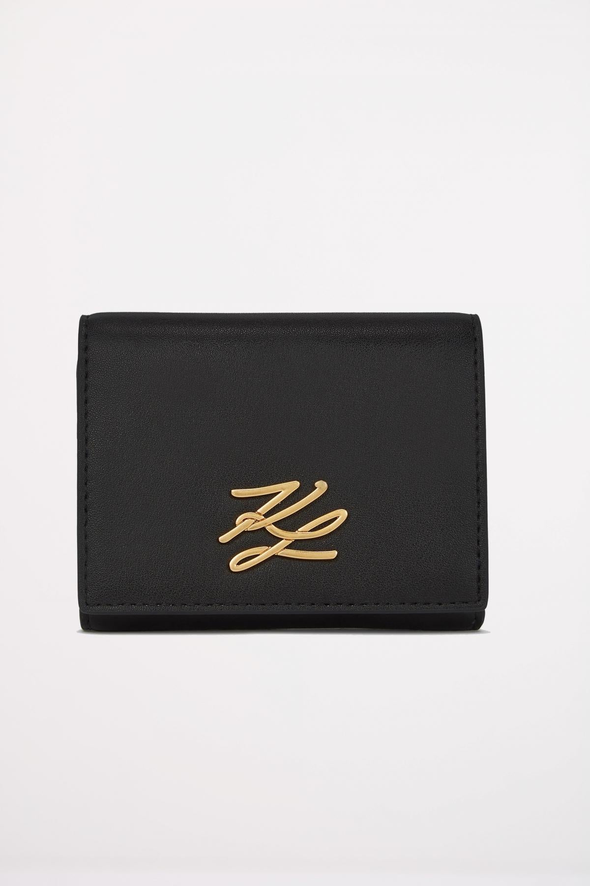 KARL LAGERFELD K AUTOGRAPH TRIFOLD WALLET en color NEGRO (1)