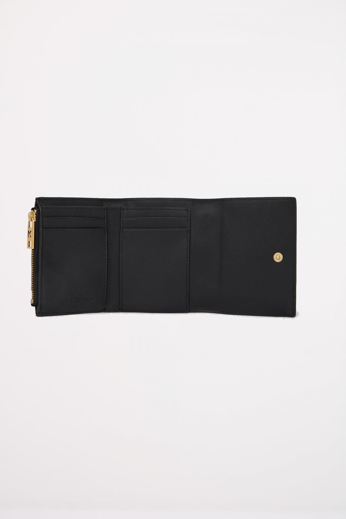 KARL LAGERFELD K AUTOGRAPH TRIFOLD WALLET en color NEGRO (2)
