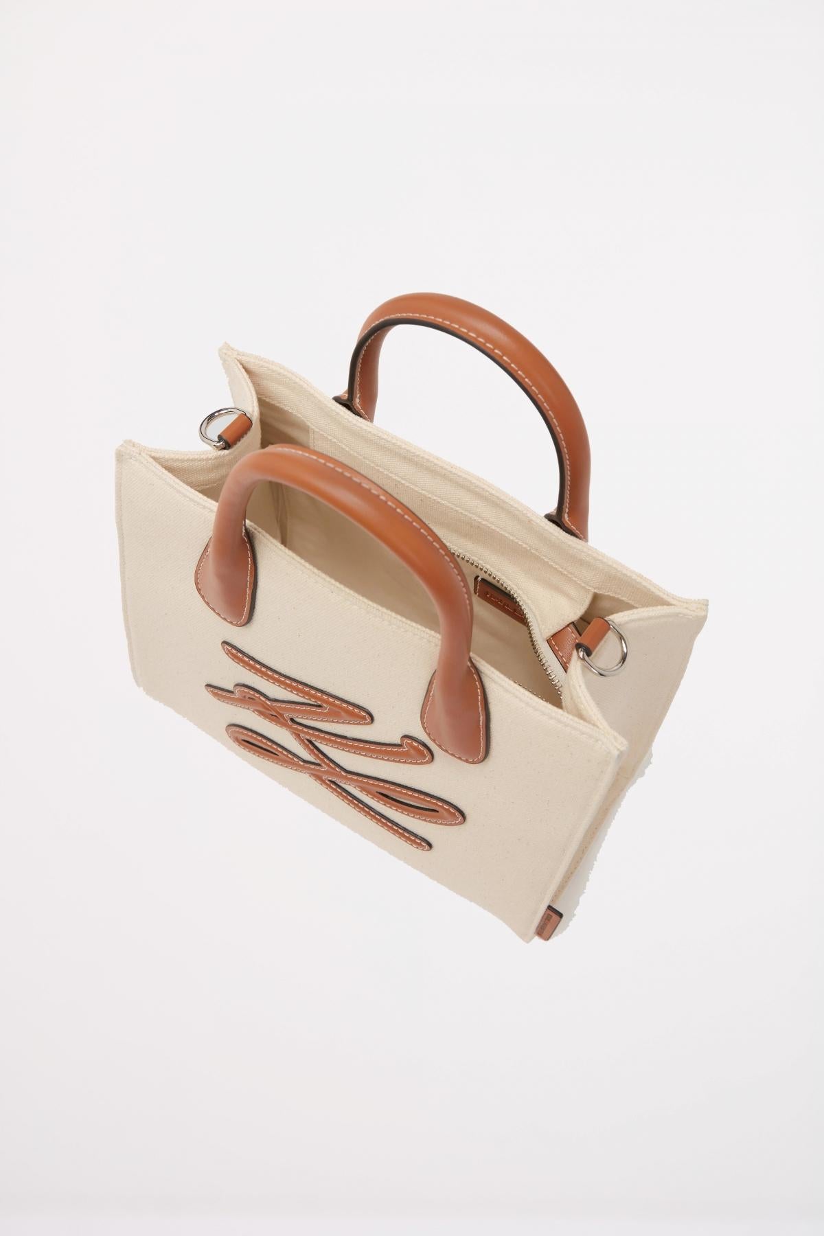 KARL LAGERFELD K AUTOGRAPH SQUARE SHOPPER en color MARRON CLARO (4)