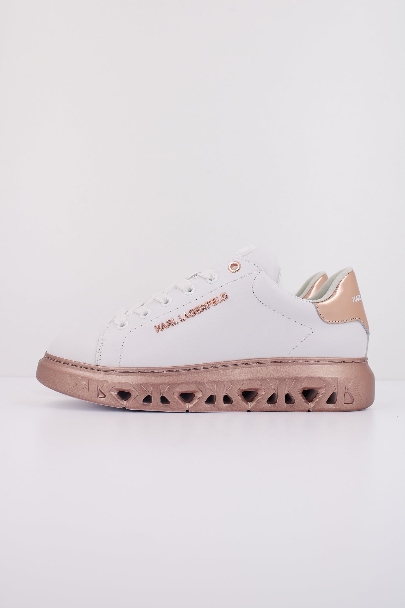 KARL LAGERFELD KAPRI KITE LO LACE LTHR en color BLANCO (1)