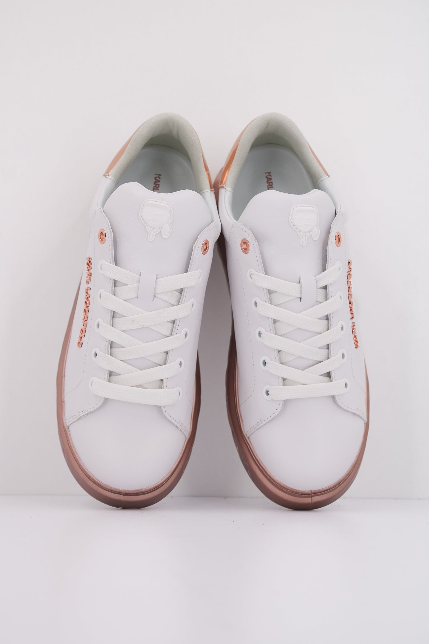 KARL LAGERFELD KAPRI KITE LO LACE LTHR en color BLANCO (3)