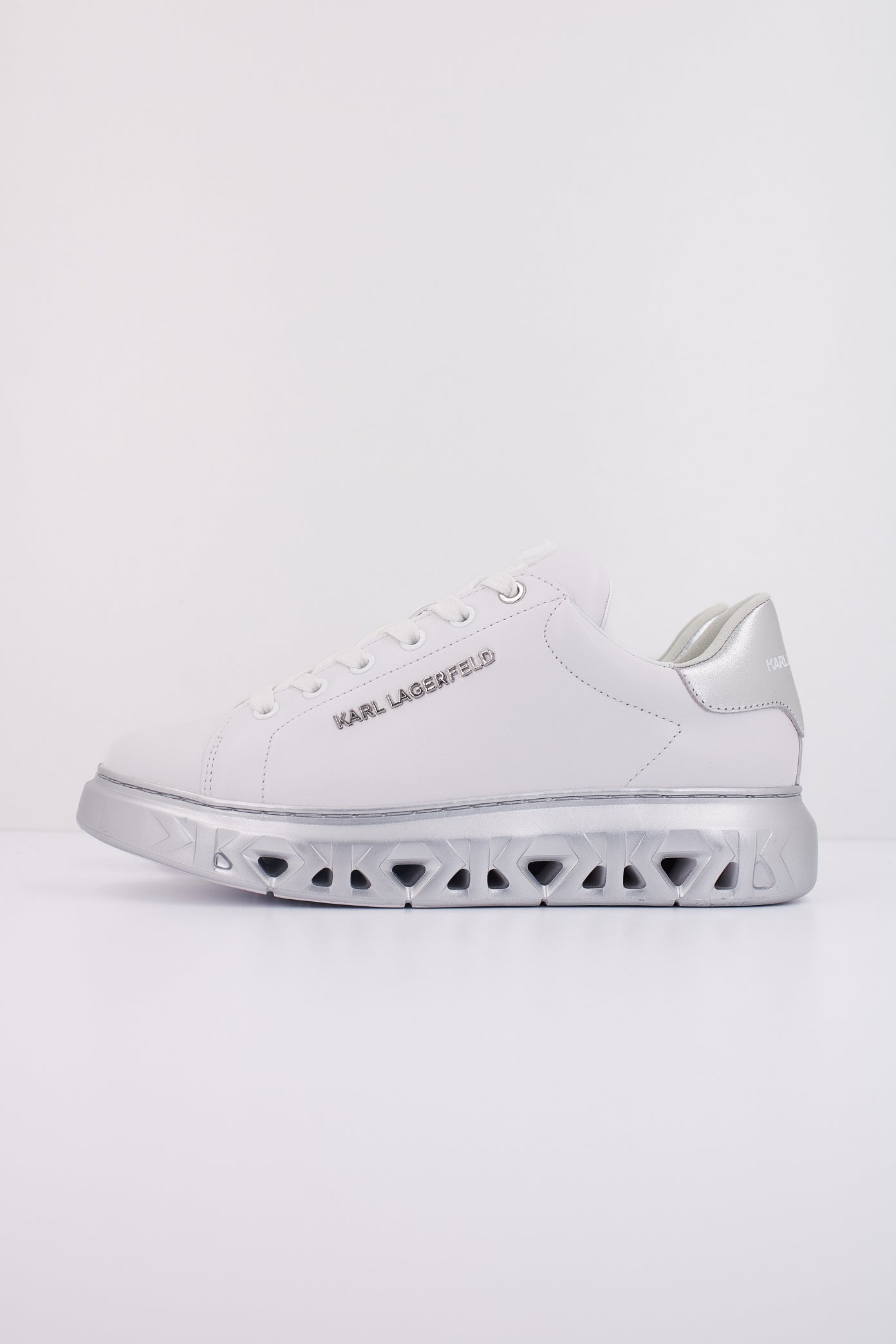 KARL LAGERFELD KAPRI KITE LO LACE LTHR en color BLANCO (1)