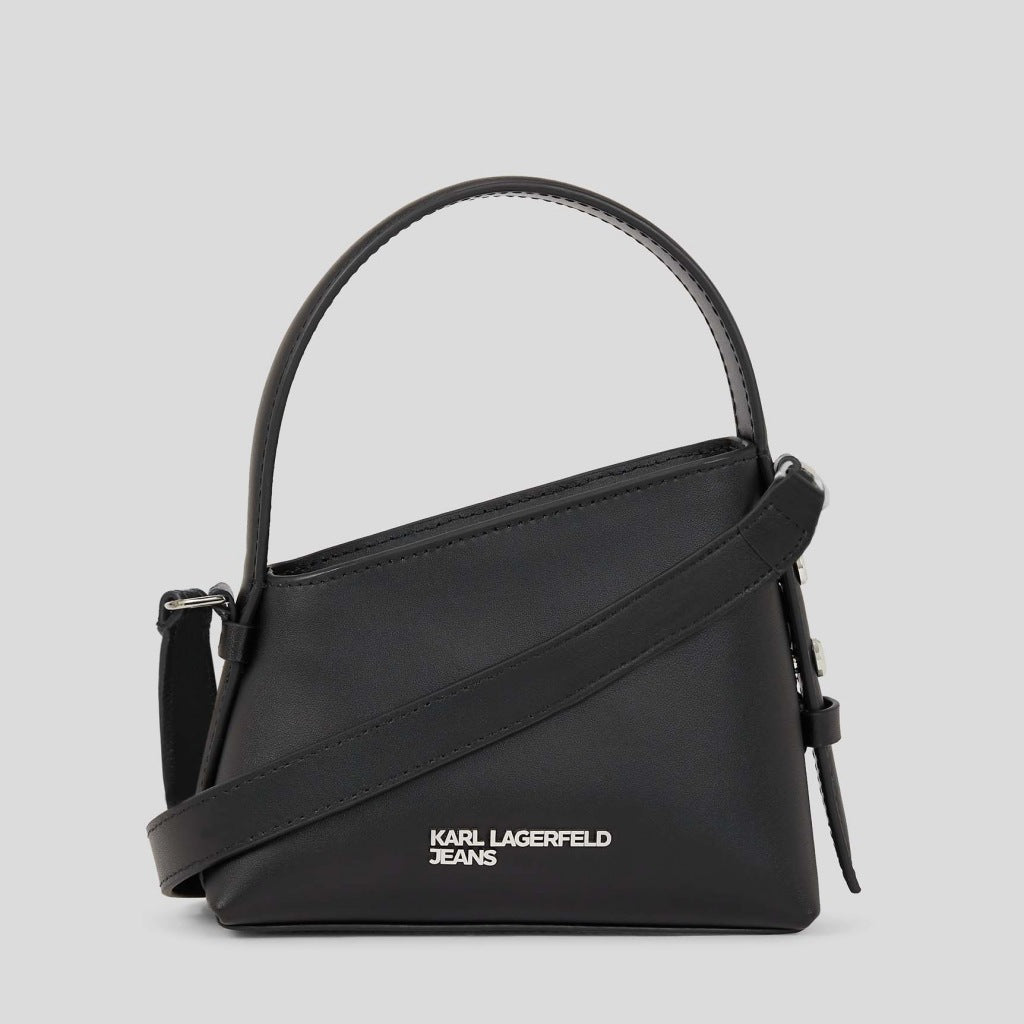 KARL LAGERFELD KLJ GEO MINI BAG LEATHER en color NEGRO (3)
