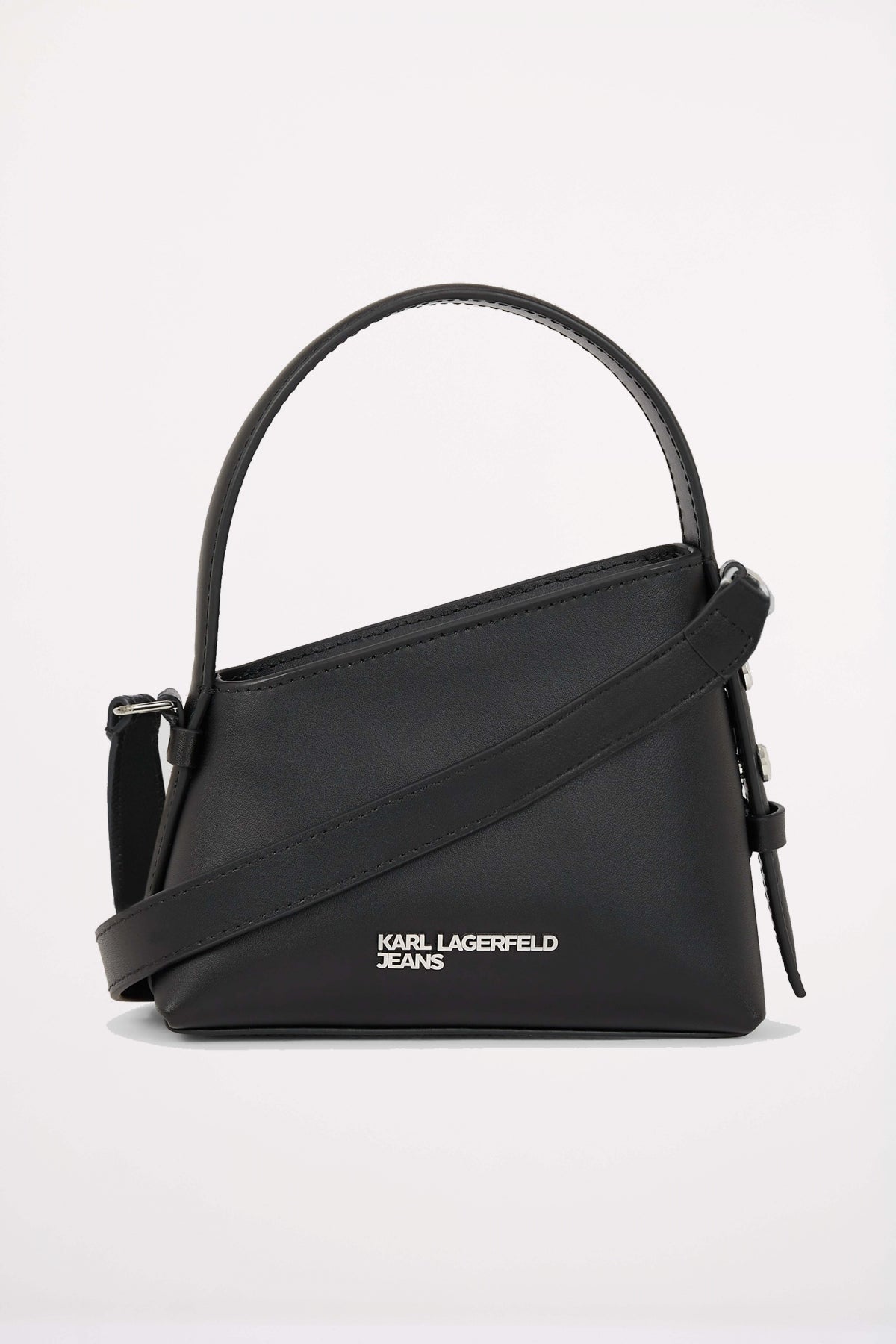 KARL LAGERFELD JEANS KLJ GEO MINI BAG LEATHER en color NEGRO (3)