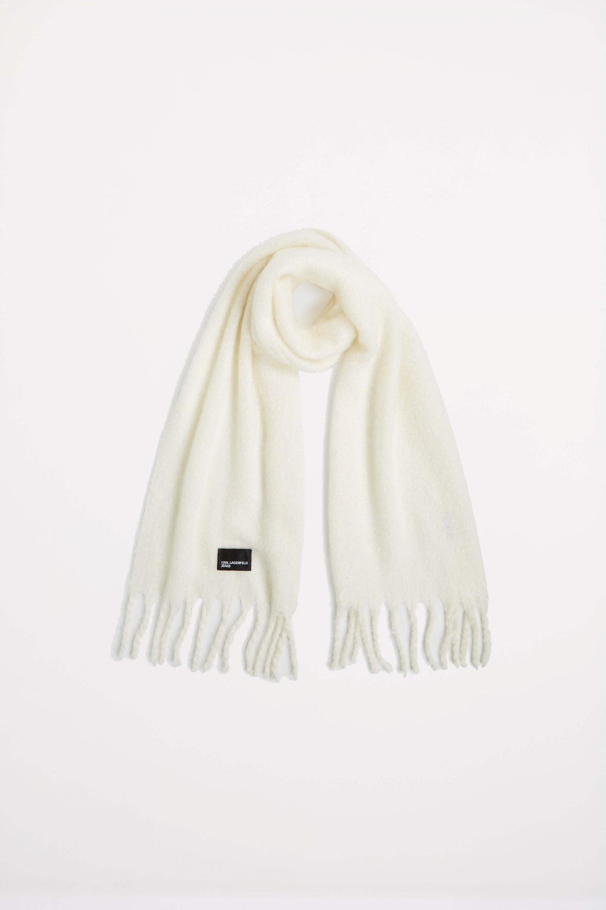 KARL LAGERFELD JEANS KLJ CHUNKY FURRY SCARF en color BLANCO (3)